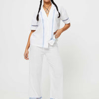Sun Time Pants White / Blue