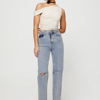 Holland High Rise Straight Leg Jeans Denim