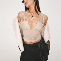 Camelia Pleat Mini Dark Denim