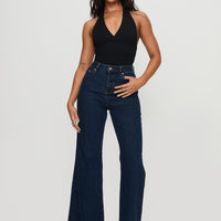 Thearlie High Rise Flared Jeans Dark Wash