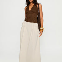 Bohemian Spirit Maxi Skirt Beige