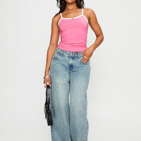 Edge Of Town Mid Rise Straight Leg Jeans Vintage Blue