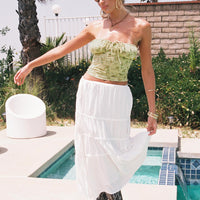 Perky Maxi Skirt White