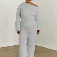 Try Me Knit Pants Grey Curve