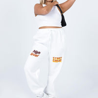 Jasmine Graphic Track Pants White
