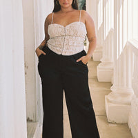 Toddy Satin Trouser Black Curve