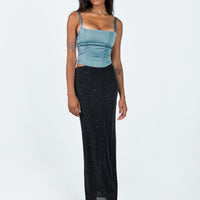 Harriette Maxi Skirt Black Lurex