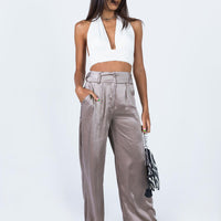 Yasamin Wide Leg Pants Grey