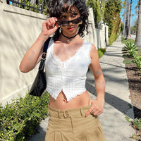 Amira Mini Skirt Beige