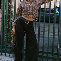 Naylor Mid Rise Wide Leg Jeans Washed Black Tall