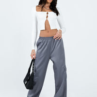 Lista Elastic Pocket Pants Grey Pinstripe