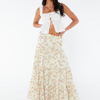 Miriah Maxi Skirt Cream Floral