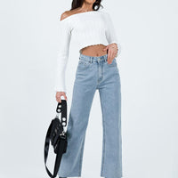 Pyrene Straight Leg Jeans Mid Wash Denim