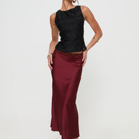 The Charmaine Maxi Skirt Burgundy