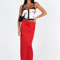 Tamra Maxi Skirt Red