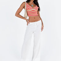 Euro Dreaming Palazzo Pants White