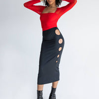 Alice Keyhole Maxi Skirt Black
