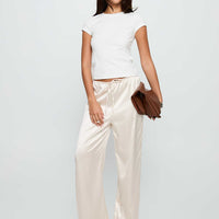 Soulstar Satin Pants Champagne