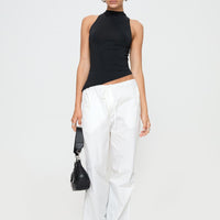 Blessings Tie Front Cotton Pant White