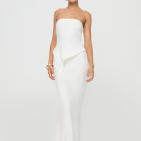 Mercer Linen Blend Maxi Skirt White
