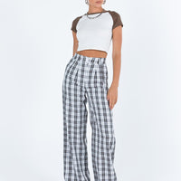 Archer Pants Grey Plaid