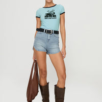 Richardsons Denim Shorts Light Blue Wash