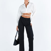 Titius Pants Solid Black