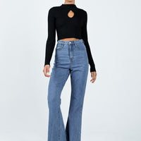 Bolsena Flared Mid Wash Denim Jean