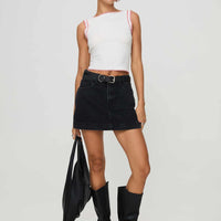 Gazelle Denim Skort Washed Black