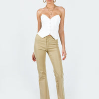 Tabithia Low Rise Pants Beige