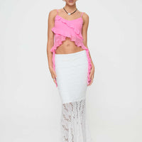 Date Night Maxi Skirt White