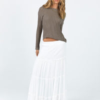 Miriah Maxi Skirt White Low Impact