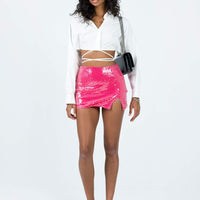 Hannam Micro Mini Skirt Pink