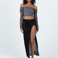 Uno Maxi Skirt Licorice