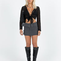 Iconic Cargo Mini Skirt Slate