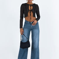 Karol V-waist Jeans Dark Wash Denim