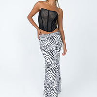 Ziggy Maxi Skirt Black / White