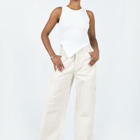 Meyer Wide Leg Jeans Beige