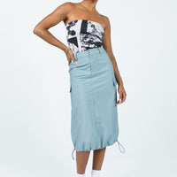 Tinba Midi Skirt Blue