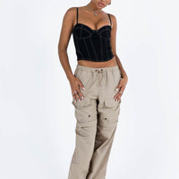 Stefanni Cargo Pants Beige
