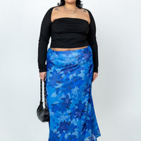Starry Midi Skirt Blue Curve