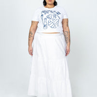 Korban Maxi Skirt White Curve