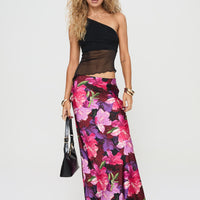 Joder Maxi Skirt Purple Floral