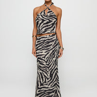 Eleganza Maxi Skirt Zebra