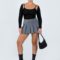 Motel Senona Skirt Pinstripe Grey