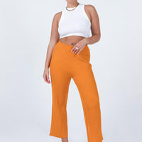 Ginny Ribbed Knit Pants Orange