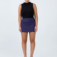 Selby Mini Skirt Navy Pinstripe