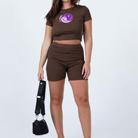 Happiness Bike Shorts Brown