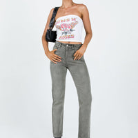 Tangmere Mid Rise Slim Jeans Grey