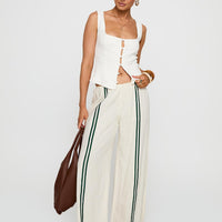 Telling Lies Pants White / Green